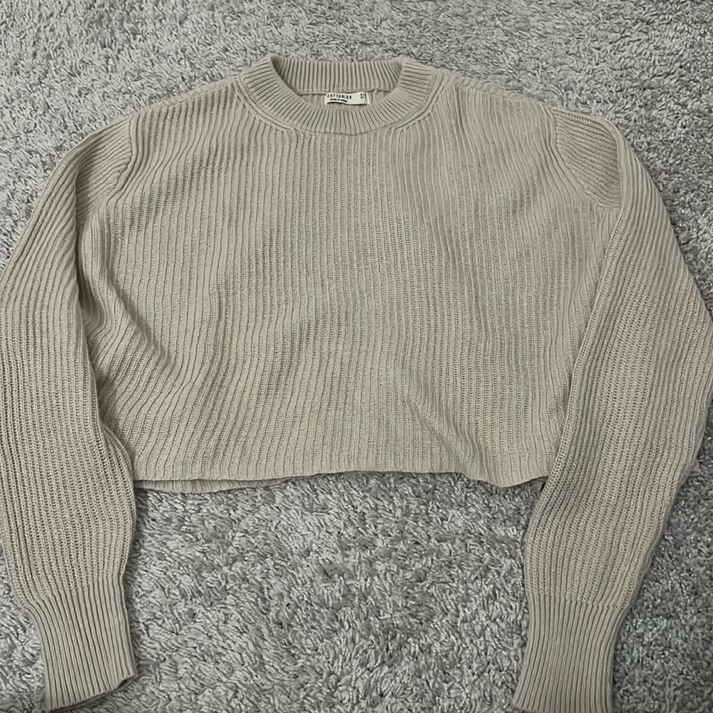 Cotton On Tan Ribbed Sweater